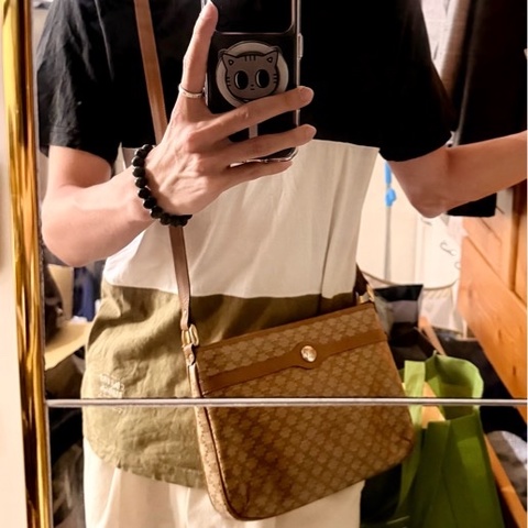 Vintage Celine Macadam滿版老花斜背包