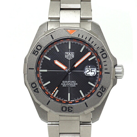 TAG Heuer Aquaracer Date x Bamford 限量版 WAY208F，黑色錶盤，自動機芯，翻新。