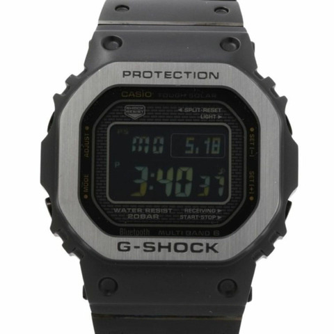 卡西歐 G-SHOCK 全金屬 5000 系列 GMW-B5000MB-1JF 黑色不鏽鋼男士手錶