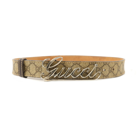 GUCCI 塗層帆布Belt 80cm皮帶