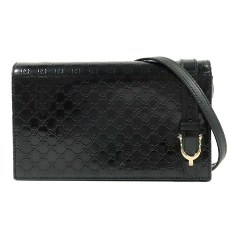 GUCCI 漆皮皮革Wallet on Chain肩背袋