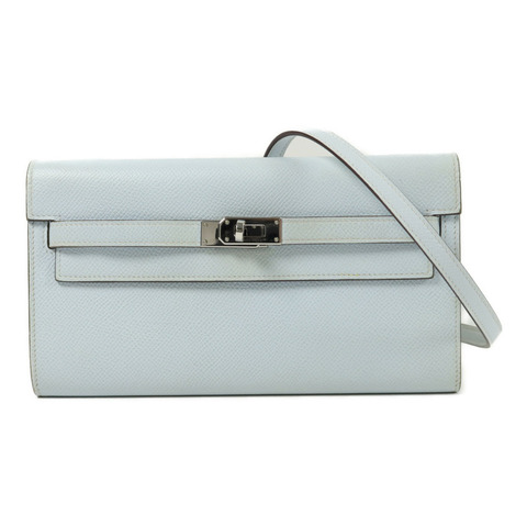HERMES Epsom皮革Kelly To Go肩背袋Bleu Brume