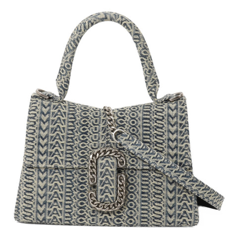 MARC JACOBS 牛仔布2 Way Shoulder鏈帶手挽肩背兩用袋