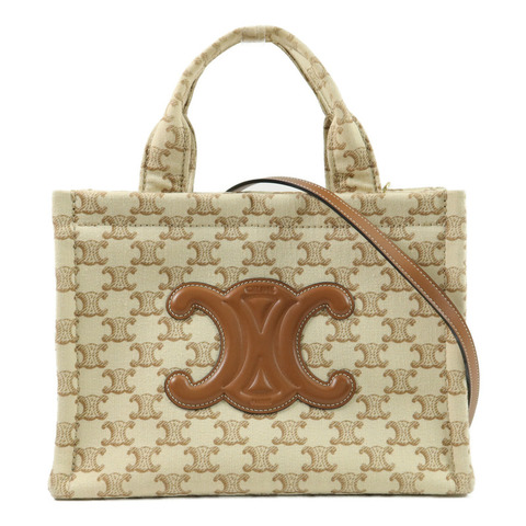 CELINE 帆布Small Cabas Thais手挽肩背兩用袋