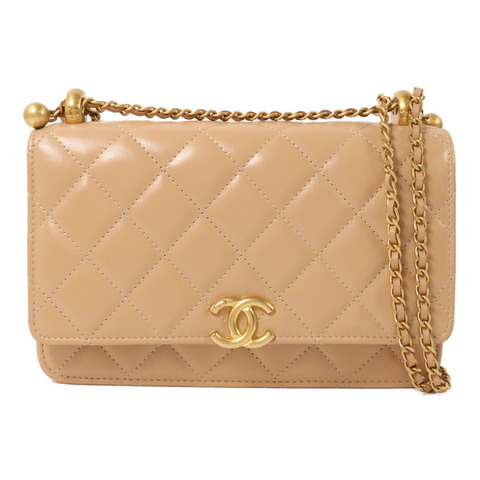 CHANEL 牛皮皮革WOC Wallet On Chain鏈帶肩背袋