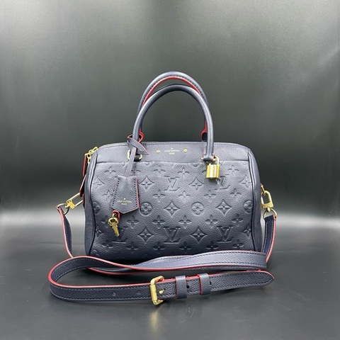 路易威登/Lv藍色全皮壓紋speedy25 26*18