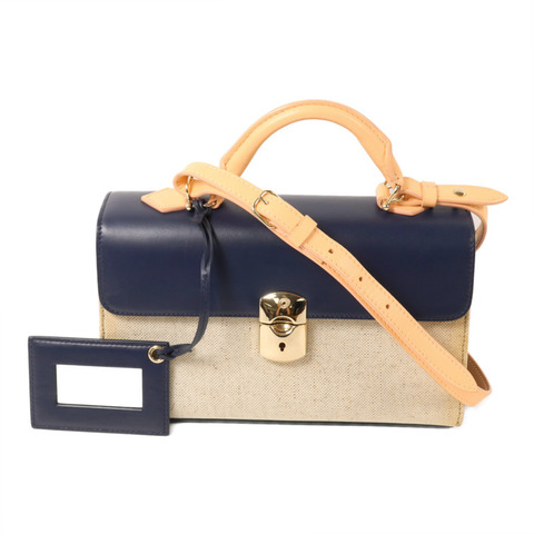 BALENCIAGA 牛皮皮革/塗層帆布Padlock Top Handle Bag手挽肩背兩用袋