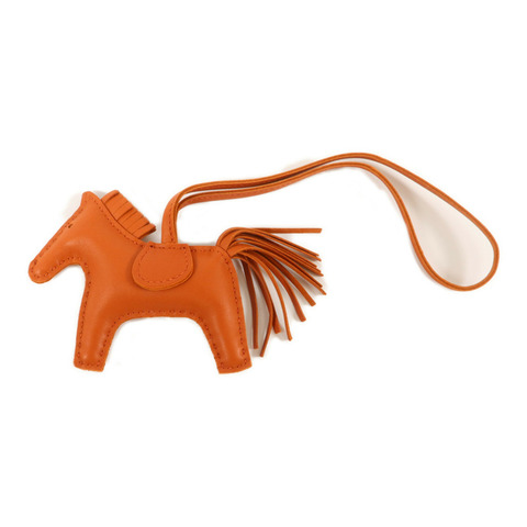 HERMES Milo皮革Rodeo PM掛飾Cuivre