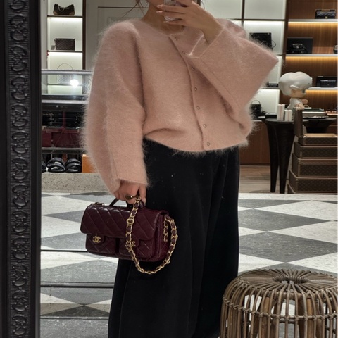 Chanel 香奈兒♥️酒紅油蠟皮公文包 復古油蠟小牛皮