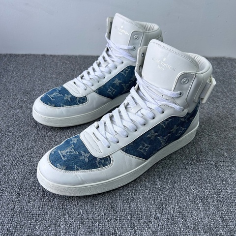 Louis Vuitton 路易威登 LV Rivoli白藍牛仔高幫板鞋 44碼 98新