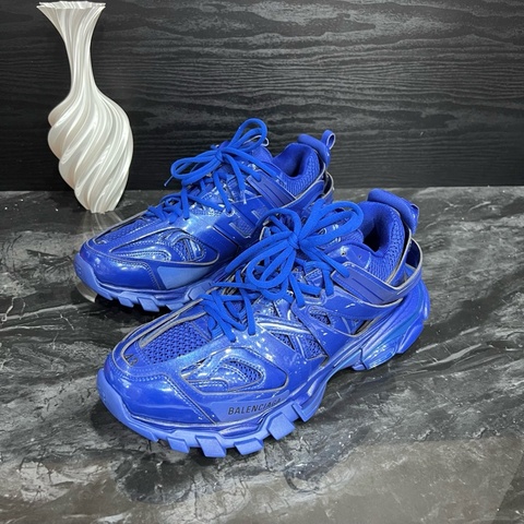 Balenciaga巴黎世家藍色漆皮Track老爹鞋休閒鞋 43碼