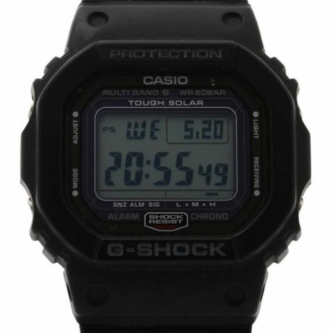 卡西歐 G-SHOCK 數字 5000 系列 GW-5000-1JF 黑色不鏽鋼/樹脂男士手錶
