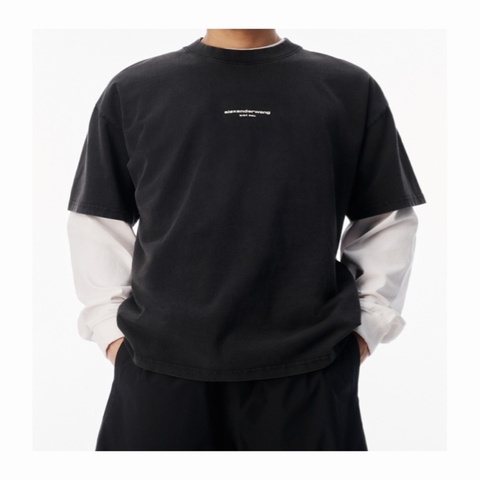 Alexander Wang 男女同款 LOGO印花短袖T恤XXS XS S M L碼