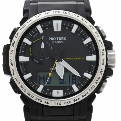 卡西歐 PRO TREK Climber 系列 PRW-61-1AJF 黑色樹脂/不鏽鋼男士手錶