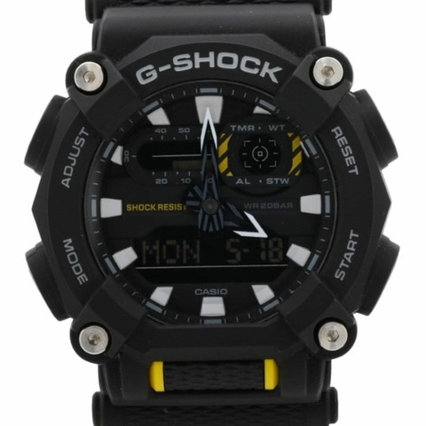卡西歐 G-SHOCK GA-900 系列 GA-900-1AJF 黑色樹脂男士手錶（指針/數位雙顯）