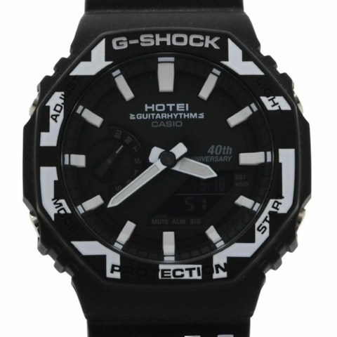 卡西歐 G-SHOCK 虎安虎陽合作款 2100 系列 GA-2100HT-1AJR 指針/數位雙顯男士腕錶，黑色樹脂錶殼/樹脂錶帶