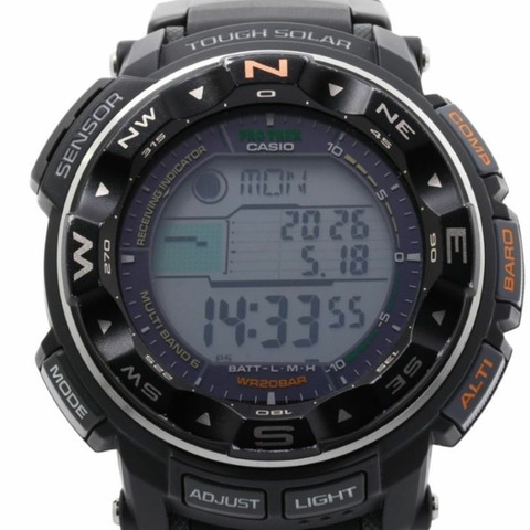 卡西歐 PRO TREK Multifield 系列 PRW-2500-1JF 黑色樹脂/鋁合金男士手錶