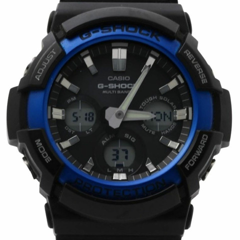 卡西歐 G-SHOCK GAW-100 系列 GAW-100B-1A2JF 指針/數位雙顯男士手錶，黑色樹脂/鋁合金錶殼