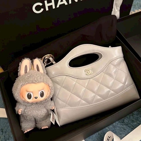 全新全配🩶#香奈兒 #灰色31bag nano #2025台灣購證 #晶片款