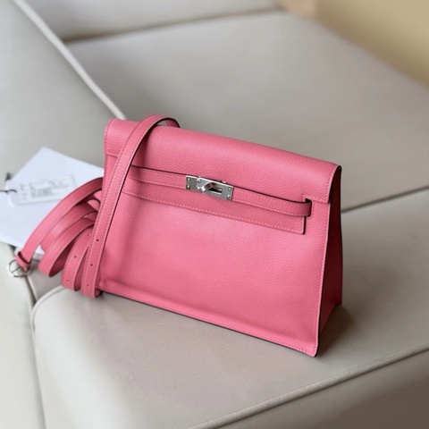 有購証✨Hermes kelly danse 唇膏粉銀扣evercolor皮Z刻