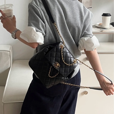 ✨Chanel 黑金mini 蓋爾茲堡後背包 晶片款🖤