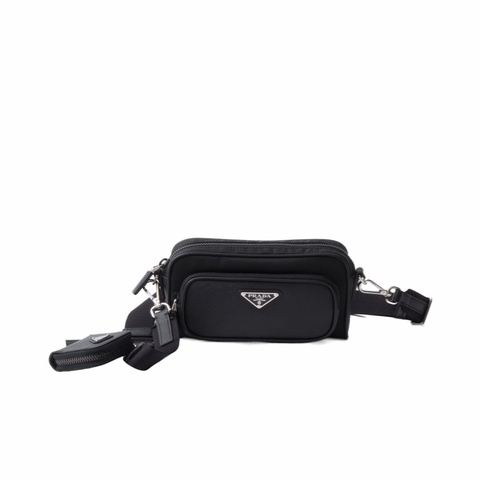 Prada 男士 Re-Nylon Saffiano拉鍊單肩包均碼碼18cm*5cm*11cm
