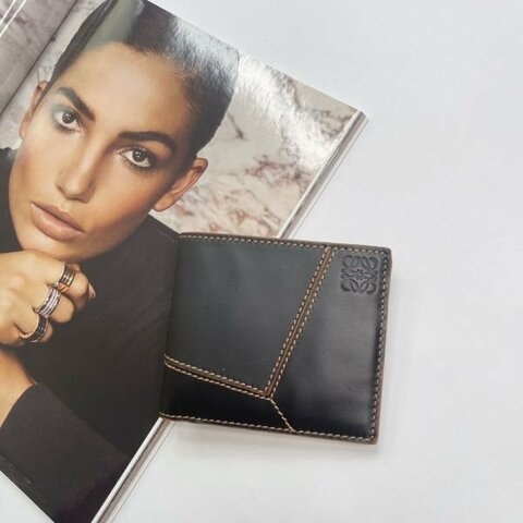 LOEWE PUZZLE小牛皮雙折8卡短夾