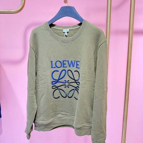 Loewe軍綠色圓領衛衣 男女可穿