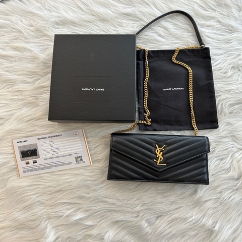 YSL woc 黑色金扣 附原盒防塵袋