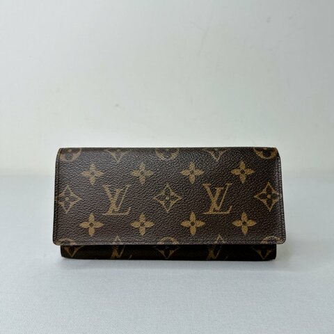 LV Monogram老花翻蓋長夾