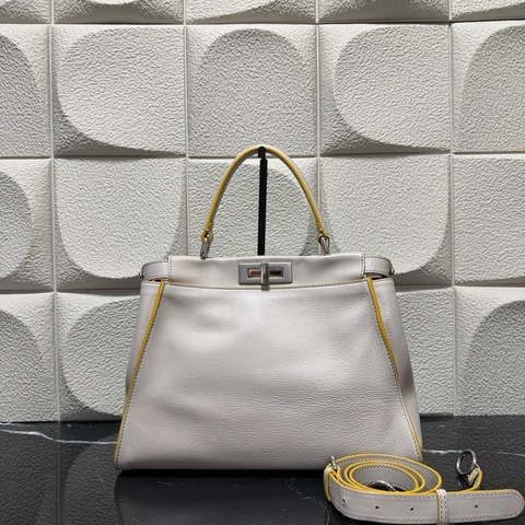 Fendi 芬迪peekaboo全皮單肩手提 34/13/24