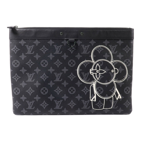 LOUIS VUITTON Monogram Eclipse Vivienne Pochette Apollo手拿包