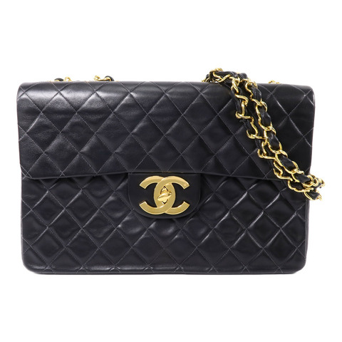 CHANEL 羊皮皮革Vintage Classic Flap鏈帶手挽肩背兩用袋