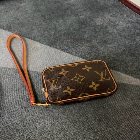 Lv經典方塊老花豆腐零錢萬用包
