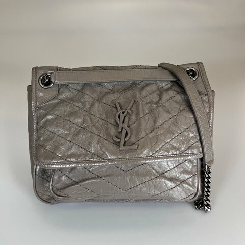 YSL 498894  淺灰NIKI包中號