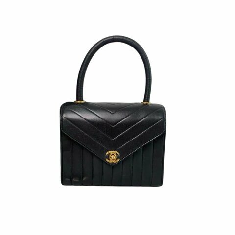 Chanel 黑金雙C扣凱莉包