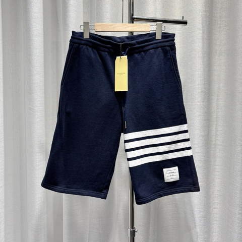 Thom Browne 湯姆布朗 TB 休閒短褲 2碼 經典四條紋 深藍色