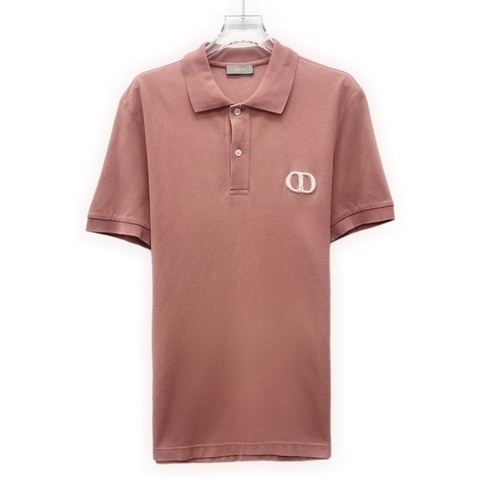 Dior 粉色CD字母Polo衫 S码