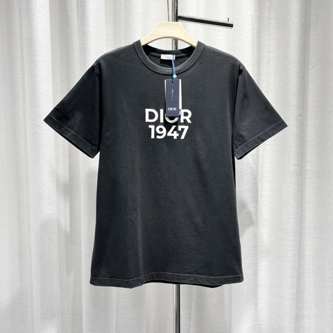 DIOR 迪奧 tee短袖 T恤 M碼 SS24 1947 刺繡Logo 藍黑色