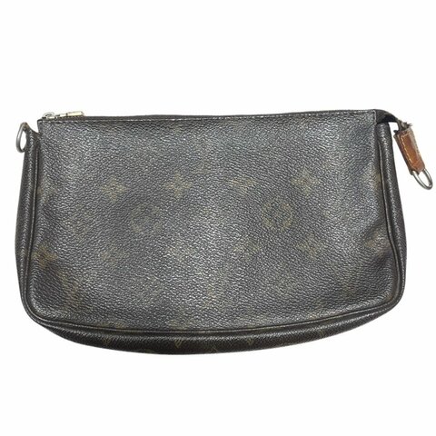 LOUIS VUITTON 路易威登 M51980  POCHETTE ACCESSOIRES 麻將包 PVC帆布 棕色 金釦