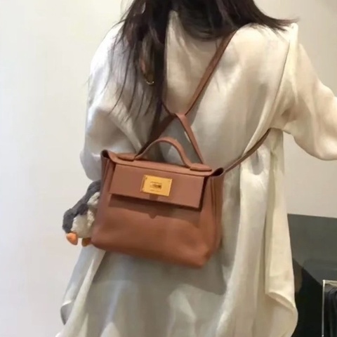 🐎Hermes愛馬仕｜2424 mini 金棕金扣｜閒置新全配｜B刻