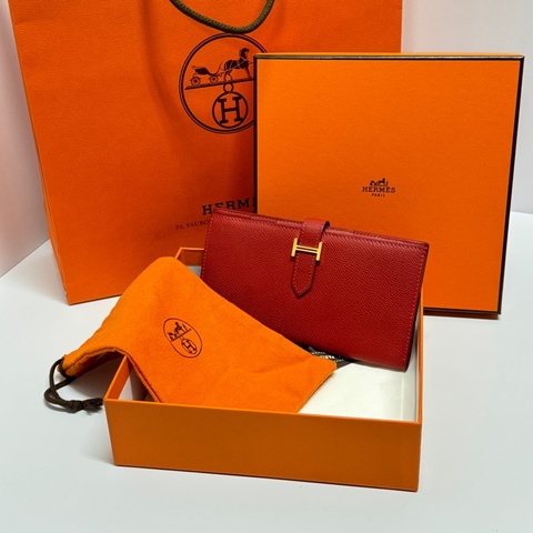 （全套配件🎁） Hermes Bearn皮夾 長夾 專櫃$159,500