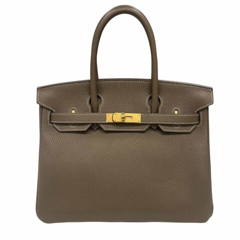 HERMES 愛馬仕 BIRKIN 30 柏金包 TOGO皮 大象灰 金釦