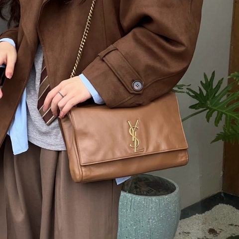 ✨YSL聖羅蘭｜焦糖色雙面Kate 鏈條包｜閒置99新全配｜24年