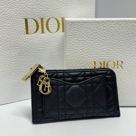 （全新閒置🎁） DIOR Cosmos 羊皮拉鍊錢包 專櫃18,500