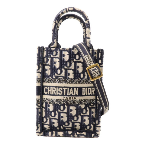 Dior 帆布Book Tote Mini金扣手挽肩背兩用袋
