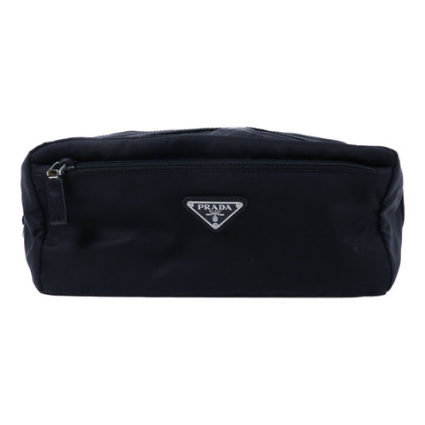 PRADA 尼龍/Saffiano皮革 Re Nylon Triangle Logo Travel Pouch手提包