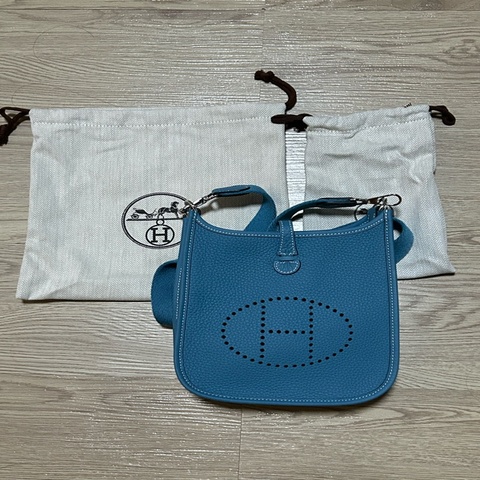 Hermes mini Evelyne 16牛仔藍