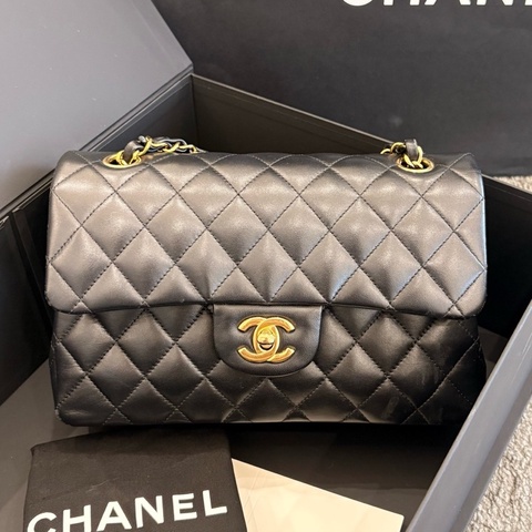 Chanel香奈兒 CF小號 羊皮 芯片款 可斜挎可單肩