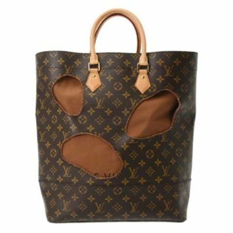 路易威登 (LOUIS VUITTON) 路易威登 Monogram Withholes Rei Kawakubo 聯名棕色 M40279 女士帆布手提包 A 級二手 Ginzo